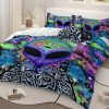 Sleepwish 3 Pieces Psychedelic Alien Printed Bedding Duvet Cover Set Full for Kids Hippie Bedroom Decor - Image 3