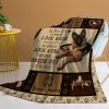 Sleepwish Flannel Fleece Blanket German Shepherd Dog Throw Blanket for Bed Couch Chair, 50x60" - Image 2