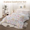 Sleepwish 3 Pieces Mushroom Decoration Queen Comforter Set Pastoral Bedding Set - Image 13