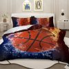 Sleepwish Basketball Blue Duvet Cover Set for Boys Microfiber Sports Bedding Twin 3 Piece - Image 2