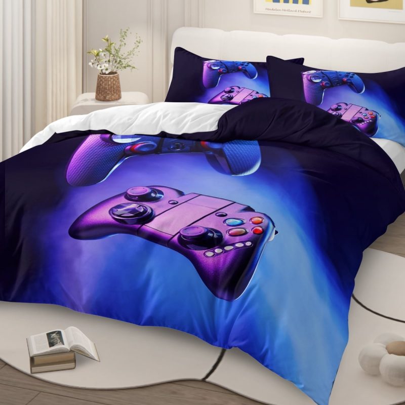 Sleepwish 3 Pieces Psychedelic Alien Printed Bedding Duvet Cover Set Full for Kids Hippie Bedroom Decor - Image 11