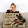 Sleepwish Flannel Fleece Blanket German Shepherd Dog Throw Blanket for Bed Couch Chair, 50x60" - Image 4