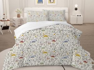 Sleepwish 3 Pieces Mushroom Decoration Queen Comforter Set Pastoral Bedding Set