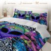 Sleepwish 3 Pieces Psychedelic Alien Printed Bedding Duvet Cover Set Full for Kids Hippie Bedroom Decor - Image 4