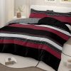 Sleepwish 3 Pieces Retro Polygon Plaid Duvet Cover Set Full for Kids Soft Black Gray Clover Bedding Set - Image 18