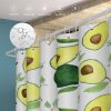 Sleepwish Avocado Waterproof Shower Curtain for Bathroom with 12 Hooks, 72x72" - Image 2