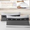 Sleepwish 3 Pieces Retro Stripe Duvet Cover Set Full for Kids Soft Classical Black Grey Bedding Set - Image 5