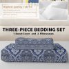 Sleepwish 3 Pieces Geometric Printed Bedding Duvet Cover Set King for Adults Brown Yellow Bedroom Decor - Image 14