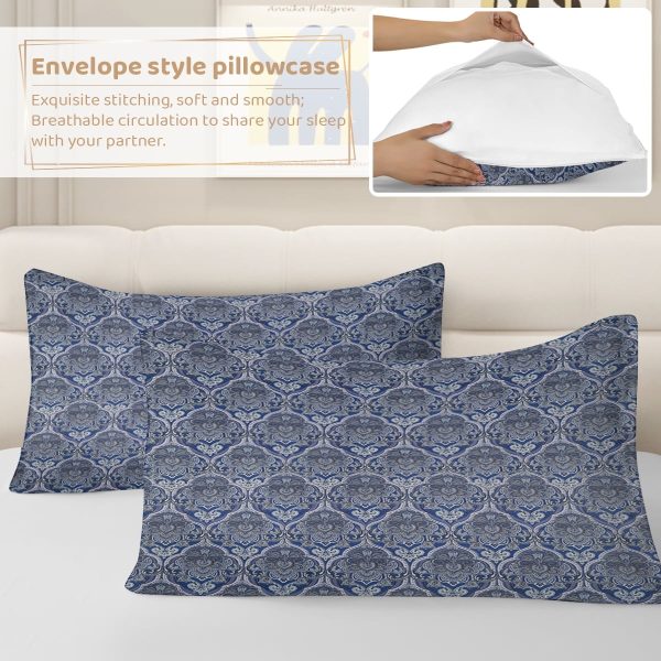 Sleepwish 3 Pieces Geometric Printed Bedding Duvet Cover Set King for Adults Brown Yellow Bedroom Decor