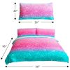 Sleepwish 3-Pieces Duvet Cover Set Ultra-Soft Microfiber,Twin,Pink/Blue - Image 3