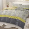 Sleepwish 3 Pieces Geometric Printed Bedding Duvet Cover Set King for Adults Brown Yellow Bedroom Decor - Image 17