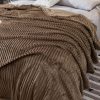 Sleepwish Solid Brown Fleece Flannel Throw Blanket for Kids Teens 28"x40" Fuzzy Soft - Image 2