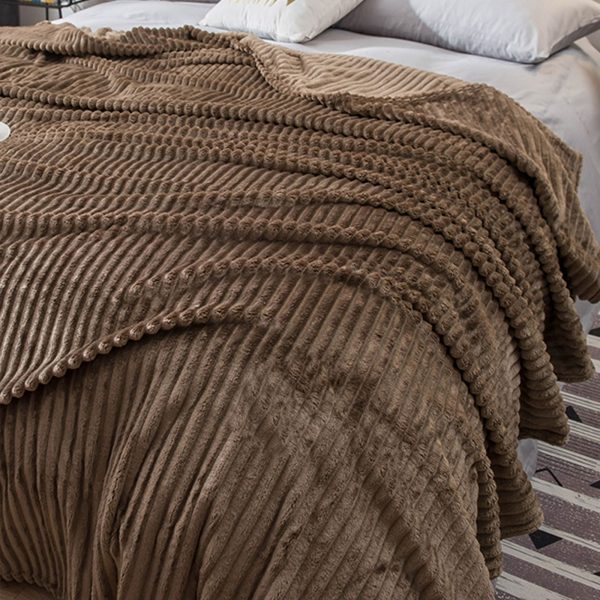 Sleepwish Solid Brown Fleece Flannel Throw Blanket for Kids Teens 28"x40" Fuzzy Soft