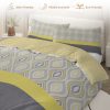 Sleepwish 3 Pieces Geometric Printed Bedding Duvet Cover Set King for Adults Brown Yellow Bedroom Decor - Image 19