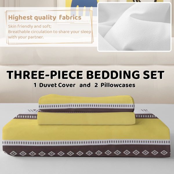 Sleepwish 3 Pieces Black Meteor Shower Printed Bedding Duvet Cover Set Queen for Kids Girls Bedroom Decor