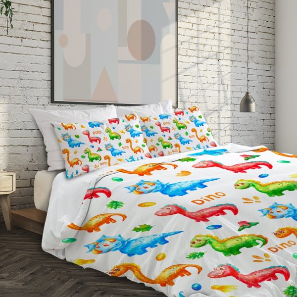 Sleepwish Kid Duvet Cover Boys Twin Bed Cover Set,Dinosaur Bedding Set with 2 Pillowcases No Comforter