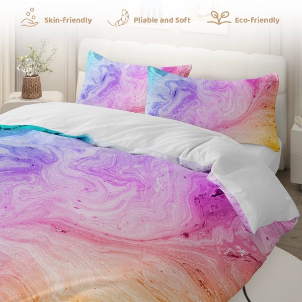 Sleepwish White Bedding Duvet Cover Set Twin Size Soft Microfiber 3 Pieces