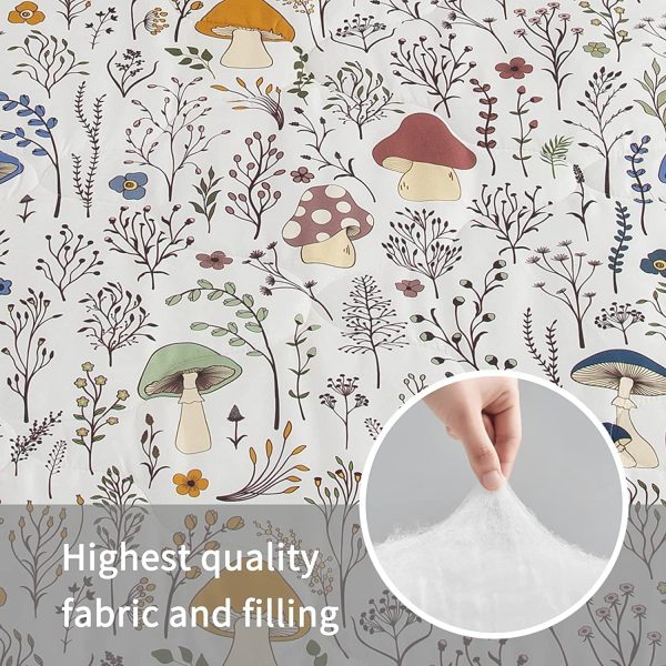 Sleepwish 3 Pieces Mushroom Full Decoration Comforter Set Pastoral Bedding Set