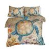 Arightex 3 Piece Twin Size Duvet Cover Set, Tortoise Sea Turtle Printed Bedding Gifts for Kids Teens - Image 4