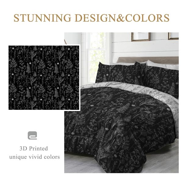 Sleepwish 3 Pieces Ultra Soft Comforter Set Microfiber Full Size,Gray