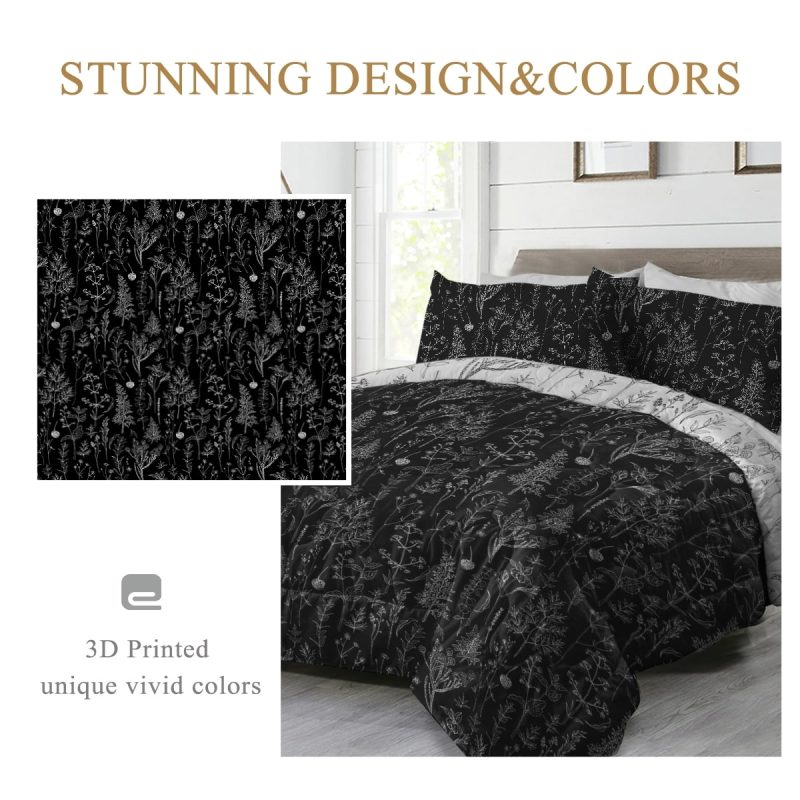 Sleepwish 3 Pieces Ultra Soft Comforter Set Microfiber Full Size,Gray - Image 15