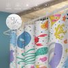 Sleepwish Marine Life Waterproof Shower Curtain for Bathroom with 12 Hooks, 72x72" - Image 3