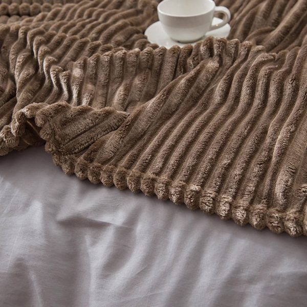 Sleepwish Solid Brown Fleece Flannel Throw Blanket for Kids Teens 28"x40" Fuzzy Soft