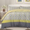 Sleepwish 3 Pieces Gray Yellow Bedding Duvet Cover Set Twin for Kids Vintage Bedroom Decor - Image 3