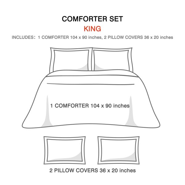 Sleepwish 3 Pieces Ultra Soft Comforter Set Microfiber Full Size,Gray