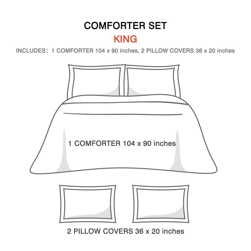 Sleepwish 3 Pieces Ultra Soft Comforter Set Microfiber Full Size,Gray - Image 12