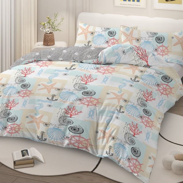 Arightex 3 Pieces Purple Flowers Printed Bedding Duvet Cover Set King for Adults Girls Bedroom Decor