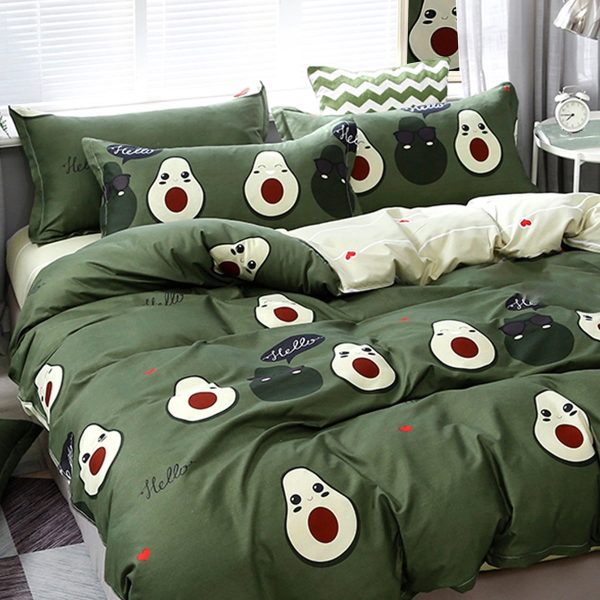 Arightex 3 Pieces Romantic Little Flower Duvet Cover Set Queen for Teens Soft Bedding Set Red Yellow