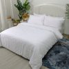 Sleepwish 3 Pieces Tufted Duvet Cover Set King Microfiber Soft White Comforter Cover Set - Image 6