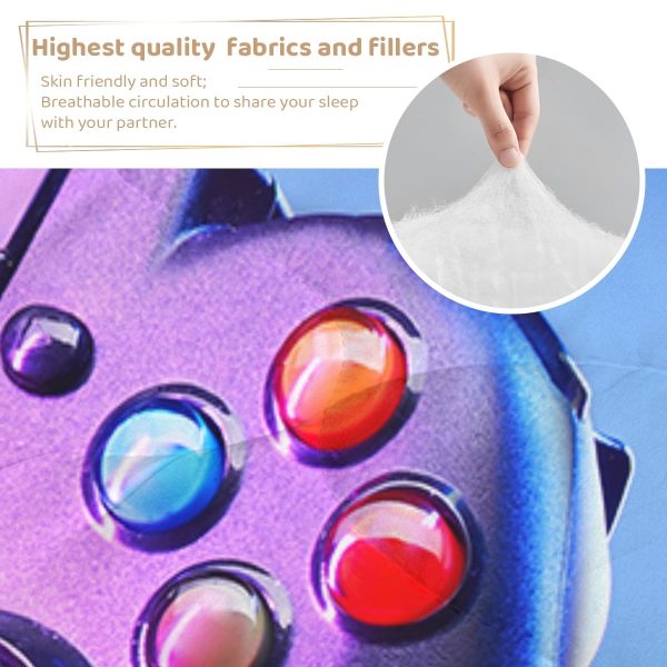 Sleepwish Gamer Comforter Sets for Boys Queen Size, Gamer Gamepad Bedding Sets for Boys