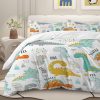 Sleepwish 3 Pieces Dinosaur Printed Bedding Duvet Cover Set Queen for Kids Boys Bedroom Decor - Image 13