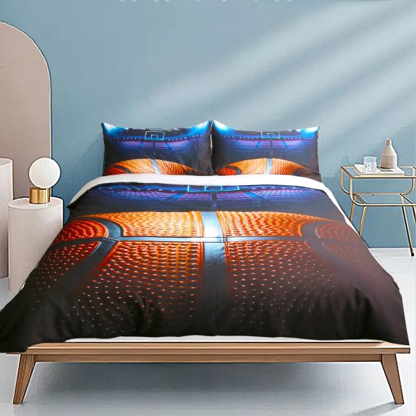 Sleepwish 3 Pieces Soft Duvet Cover Set for Boys with 2 Pillow Cases Basketball Pattern,Twin Size