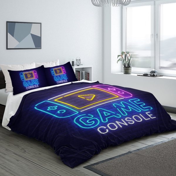 Sleepwish 3pcs Gamer Duvet Cover Set Twin Size Gaming Bedding Set for Boys