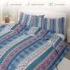 Sleepwish 3 Pieces Orange Blue Boho Pattern Bedding Duvet Cover Set King for Adults Bedroom Decor - Image 40