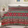 Sleepwish 3 Pieces Orange Blue Boho Pattern Bedding Duvet Cover Set King for Adults Bedroom Decor - Image 11