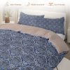 Sleepwish 3 Pieces Geometric Printed Bedding Duvet Cover Set Queen for Kids Brown Yellow Bedroom Decor - Image 12