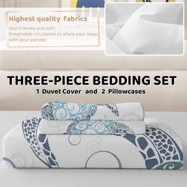 Sleepwish White Bedding Duvet Cover Set Twin Size Soft Microfiber 3 Pieces