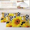 Sleepwish 3 Pieces Sunflower Printed Duvet Cover Set Twin for Kids Soft Yellow Bedding Set - Image 5