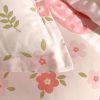 Sleepwish 3 Pieces Pink Big Flowers Duvet Cover Set Queen for Teens Soft Bedding Set - Image 27