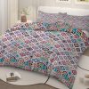 Sleepwish 3 Pieces Bohemian Pattern Bedding Duvet Cover Set Full for Kids Green Bedroom Decor - Image 31