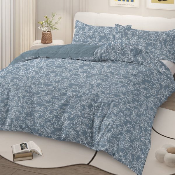 Sleepwish 3 Pieces Colorful Floral Duvet Cover Set Twin for Kids Soft Pink Little Flower Bedding Set