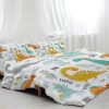 Sleepwish 3 Pieces Dinosaur Printed Bedding Duvet Cover Set Queen for Kids Boys Bedroom Decor - Image 7