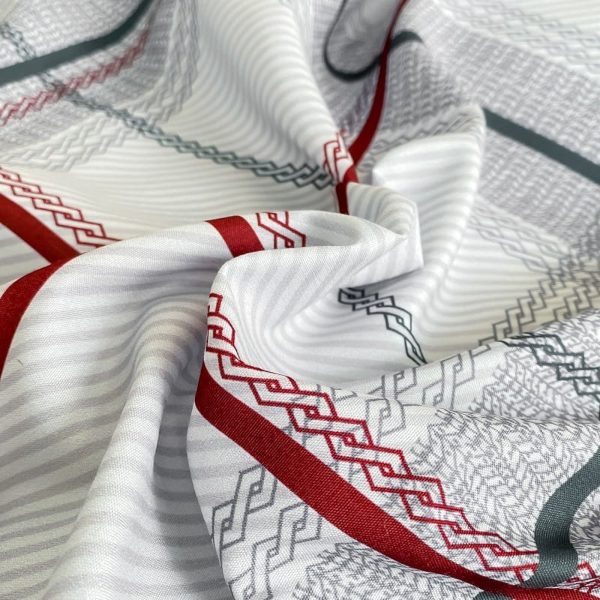 Sleepwish 3 Pieces Blue Geometric Stripes Duvet Cover Set Queen for Teens Soft Bedding Set