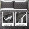 Sleepwish 3 Pieces Tufted Duvet Cover Set King Microfiber Soft White Comforter Cover Set - Image 8