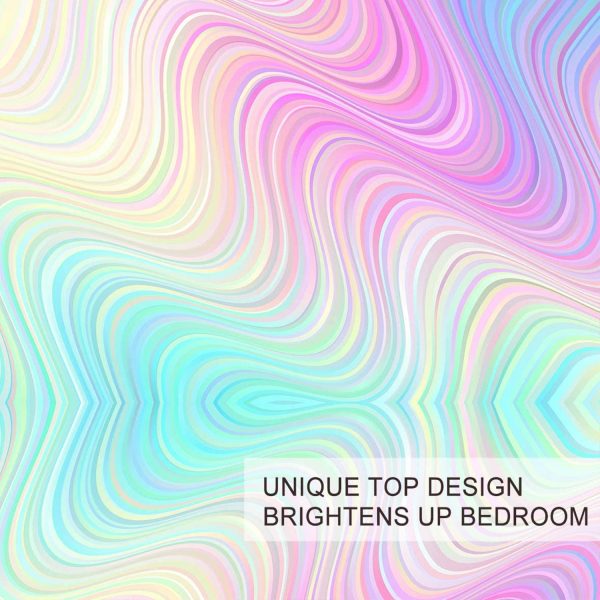 Sleepwish Rainbow Marble Ultra Soft Twin Duvet Cover Set for Comforter 3Pcs for Kids Teens