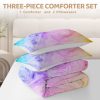 Sleepwish Girls 3-Piece Tie Dye Bedding Comforter Set Twin Size for Adults Abstract Printed Bedding Set - Image 2